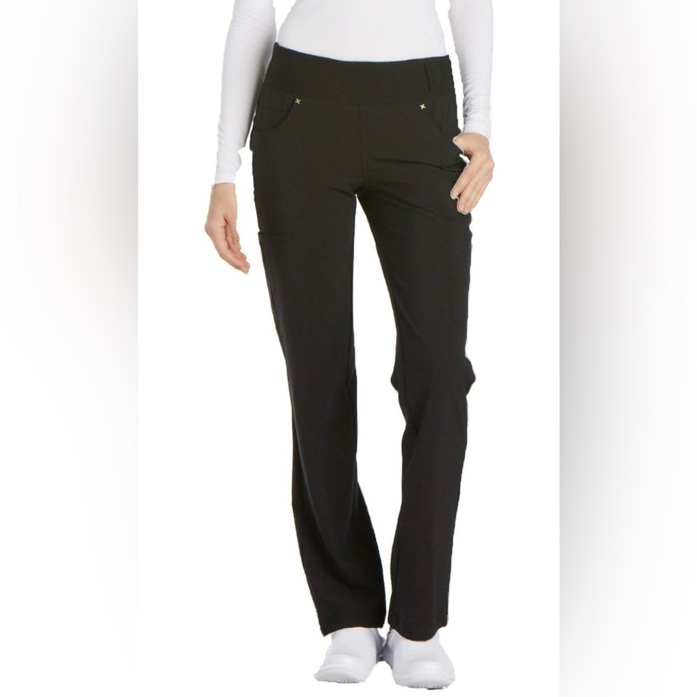 Small Cherokee iFlex Scrubs for Women, Yoga-Inspired Knit Waistband Scrub Pants